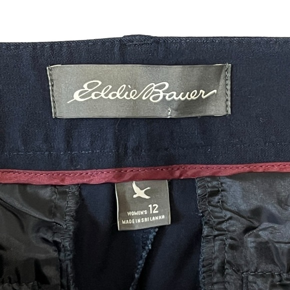 Eddie Bauer Curvy Fit Twill Trouser. Navy Blue Size 12 #1370 - Picture 5 of 9